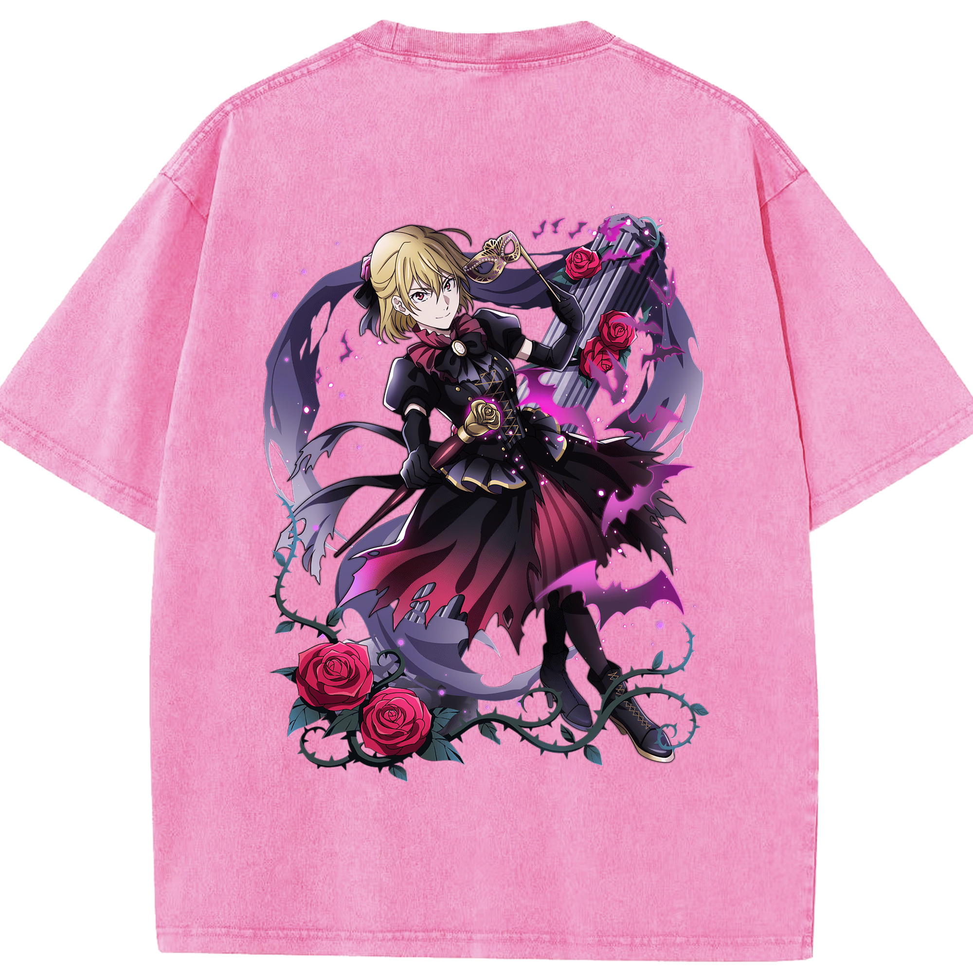 （画像用） 文豪ストレイドッグス Bungo Stray Dogs 綿100% ヴィンテージ風 半袖Tシャツ（背面プリント）